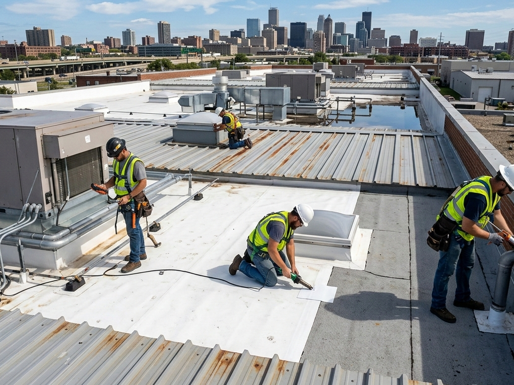 Commercial Roof Restoration Work