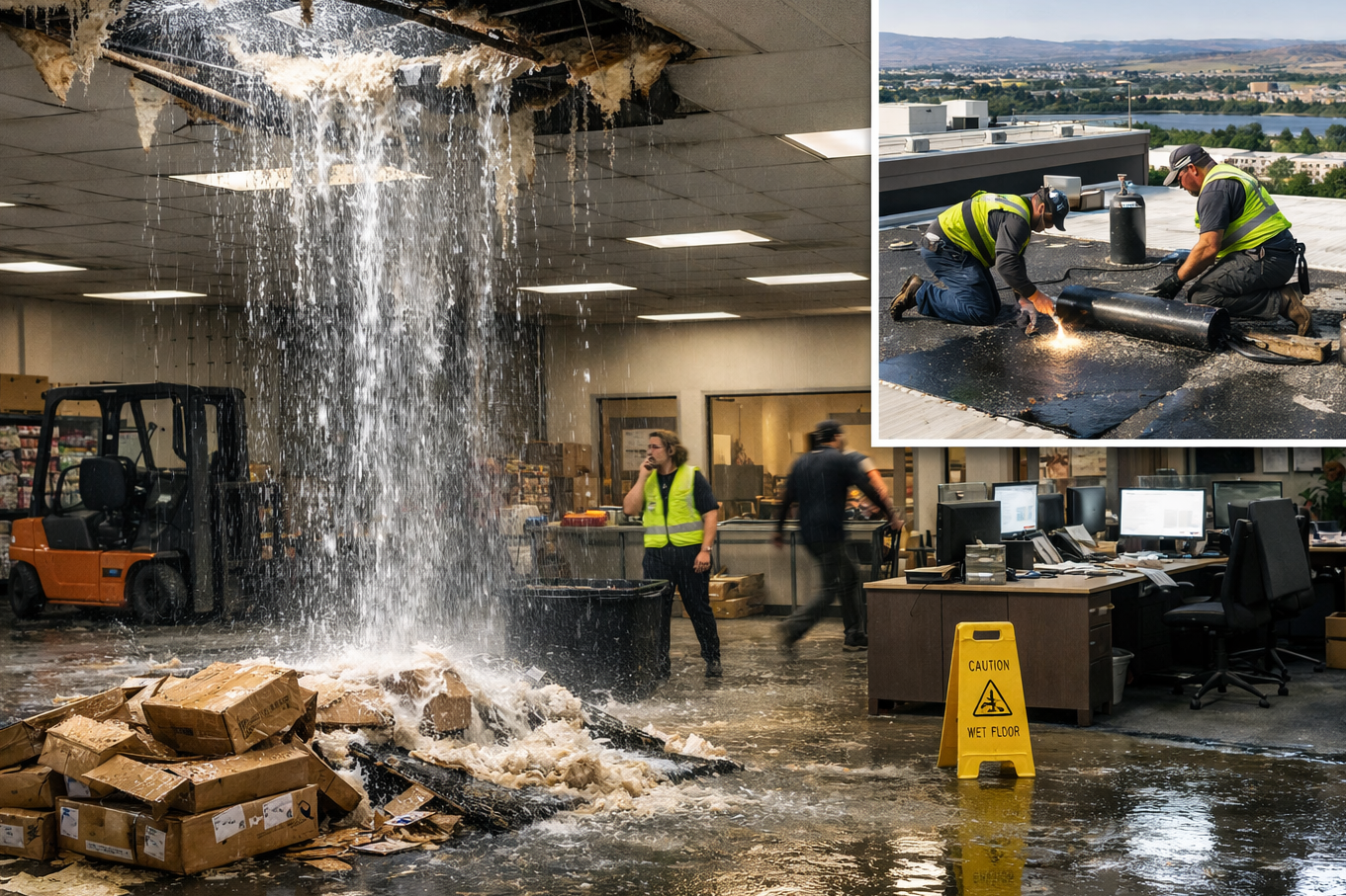 Durable Commercial Roof Over Warehouse