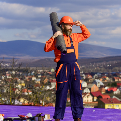 Expert Roofing Contractor at Work